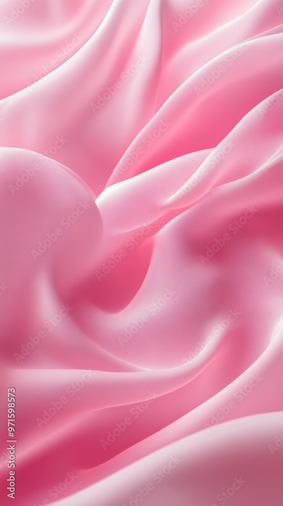 Obraz premium Pink silk fabric flowing creating abstract background