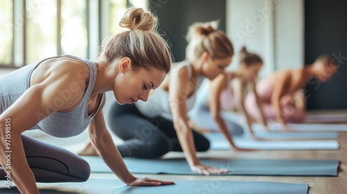 Yoga class in a studio