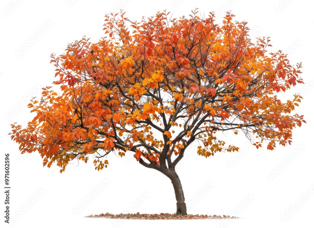 PNG Vibrant autumn tree isolated background PNG Vibrant autumn tree isolated background