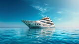 luxury yacht sailing on a clear blue sea