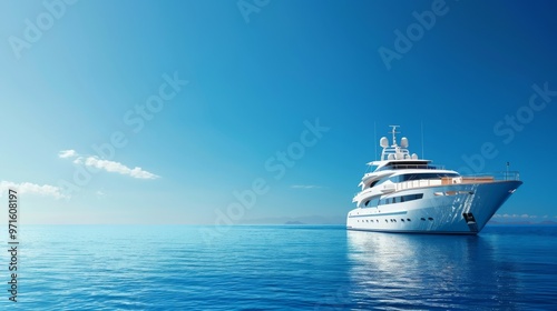 luxury yacht sailing on a clear blue sea