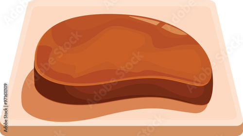 Juicy grilled beef steak resting on a wooden cutting board, ready to be enjoyed