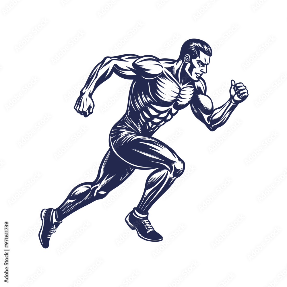 Running man silhouette Clipart isolated vector illustration Running man silhouette Clipart isolated vector illustration