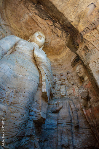 The Great Buddha Statue at Yungang Grottoes in Datong, Shanxi photo