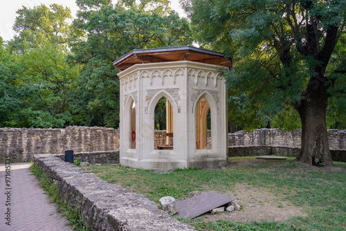 Margaret island ruins in the park in Budapest photo