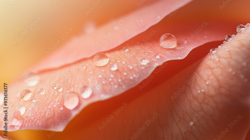 Dewy Rose Petal Closeup Dewy Rose Petal Closeup