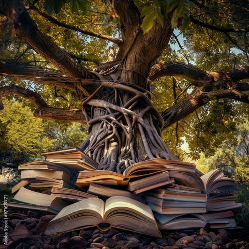 photo of a symbolic tree of knowledge, featuring diverse branches that represent the breadth