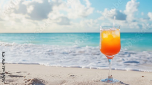 Tropical Cocktail on a Beach