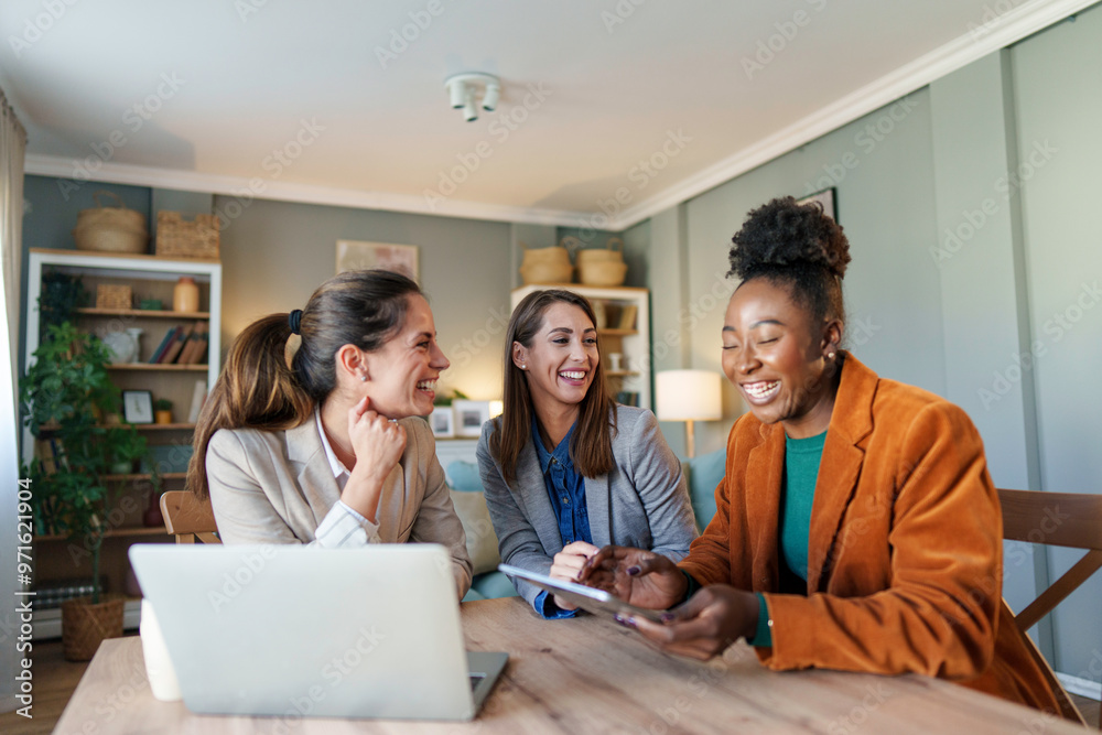 Diverse Entrepreneurs Manage Online Business from Home