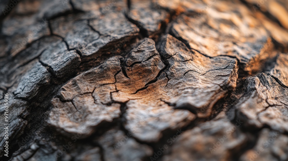 Close-up of textured tree bark showcasing natural patterns and colors.