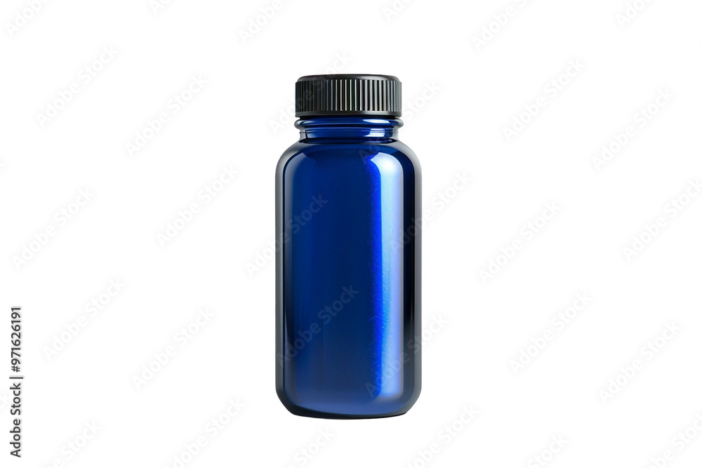 Compact travel bottle with a leak-proof cap and easy-to-fill design isolated on transparent background Compact travel bottle with a leak-proof cap and easy-to-fill design isolated on transparent background