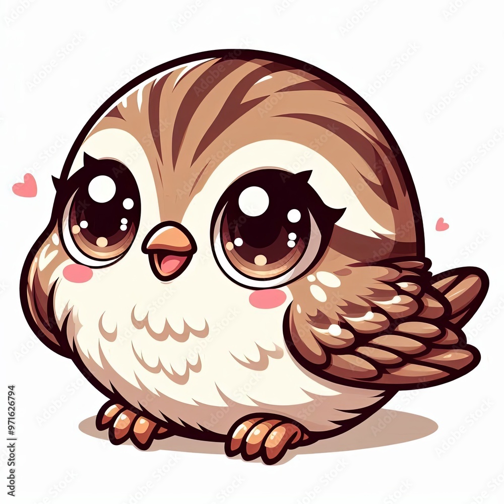 Fototapeta premium Playful Sparrow with Big Eyes