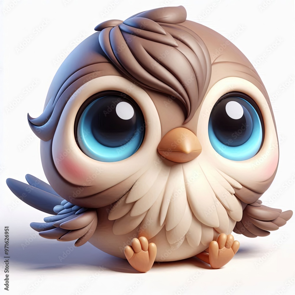 Playful 3D Sparrow Delight Playful 3D Sparrow Delight