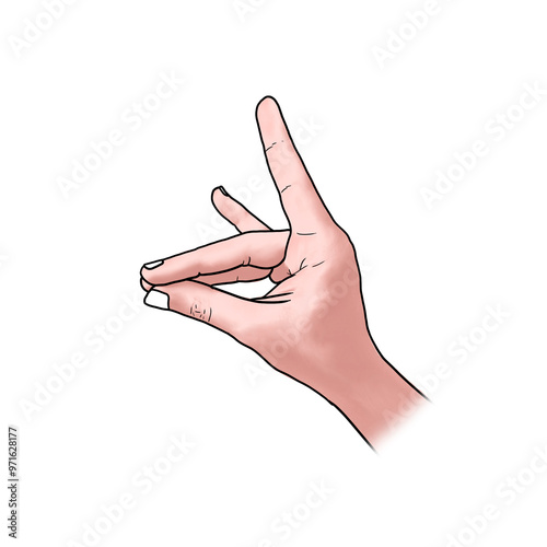 Mriga Mudra Hand Gesture for Yoga, meditation Sign photo