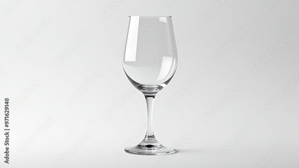 Empty glass goblet on white background Empty glass goblet on white background
