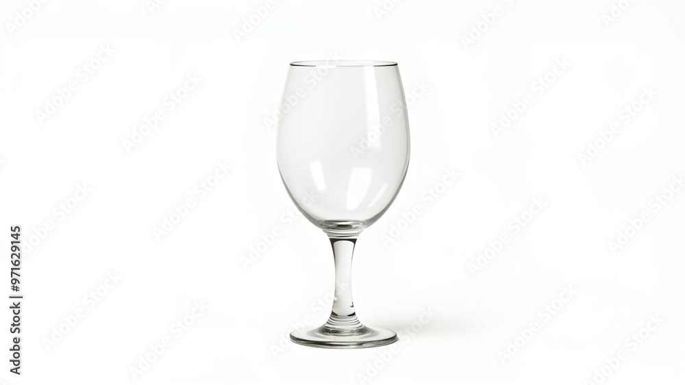 Empty glass goblet on white background Empty glass goblet on white background