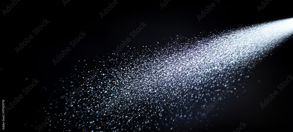 Obraz premium Water spray on a black background