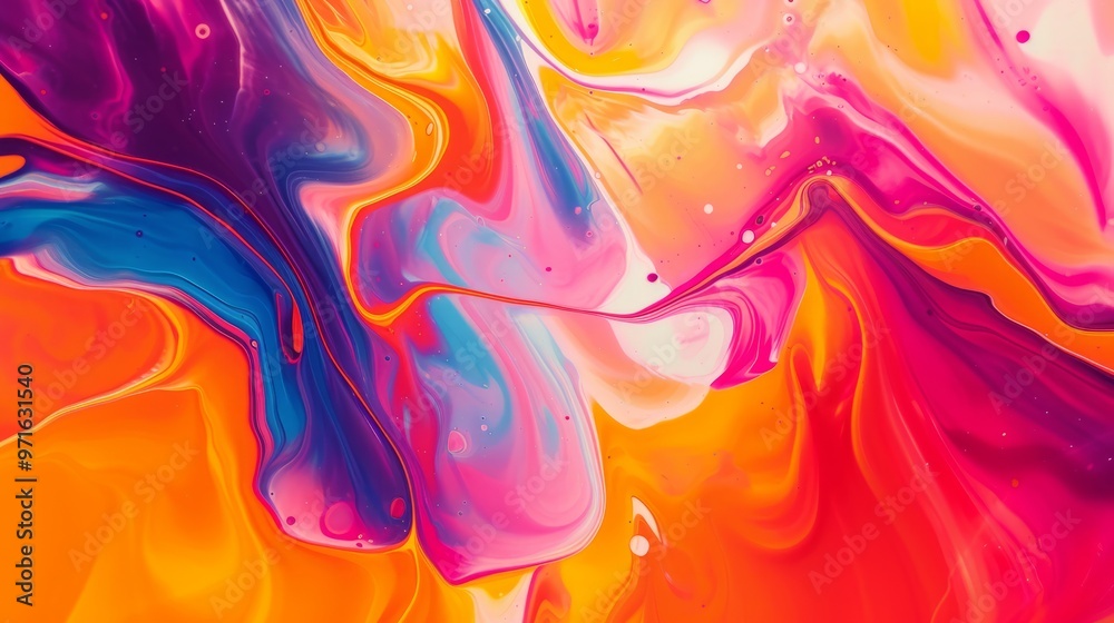 Fototapeta premium Smooth and blurry colorful background. Modern bright rainbow colors. Banner template. Luxury quality