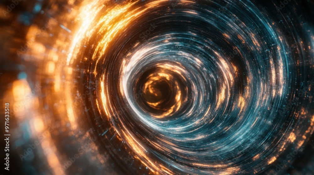 A swirling vortex of light, suggesting a portal or cosmic phenomenon.
