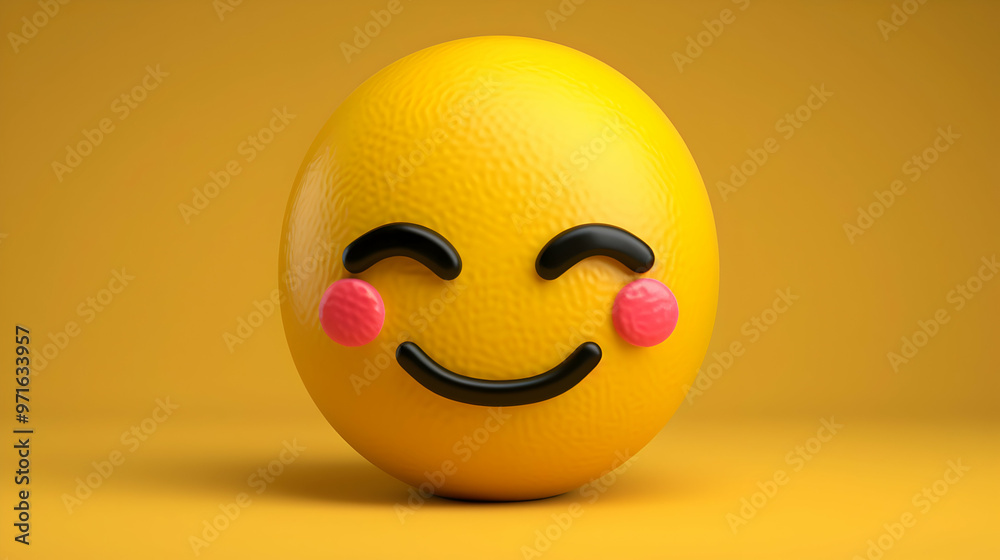 Fototapeta premium Winking Face Three Dimensional Emoji Isolated