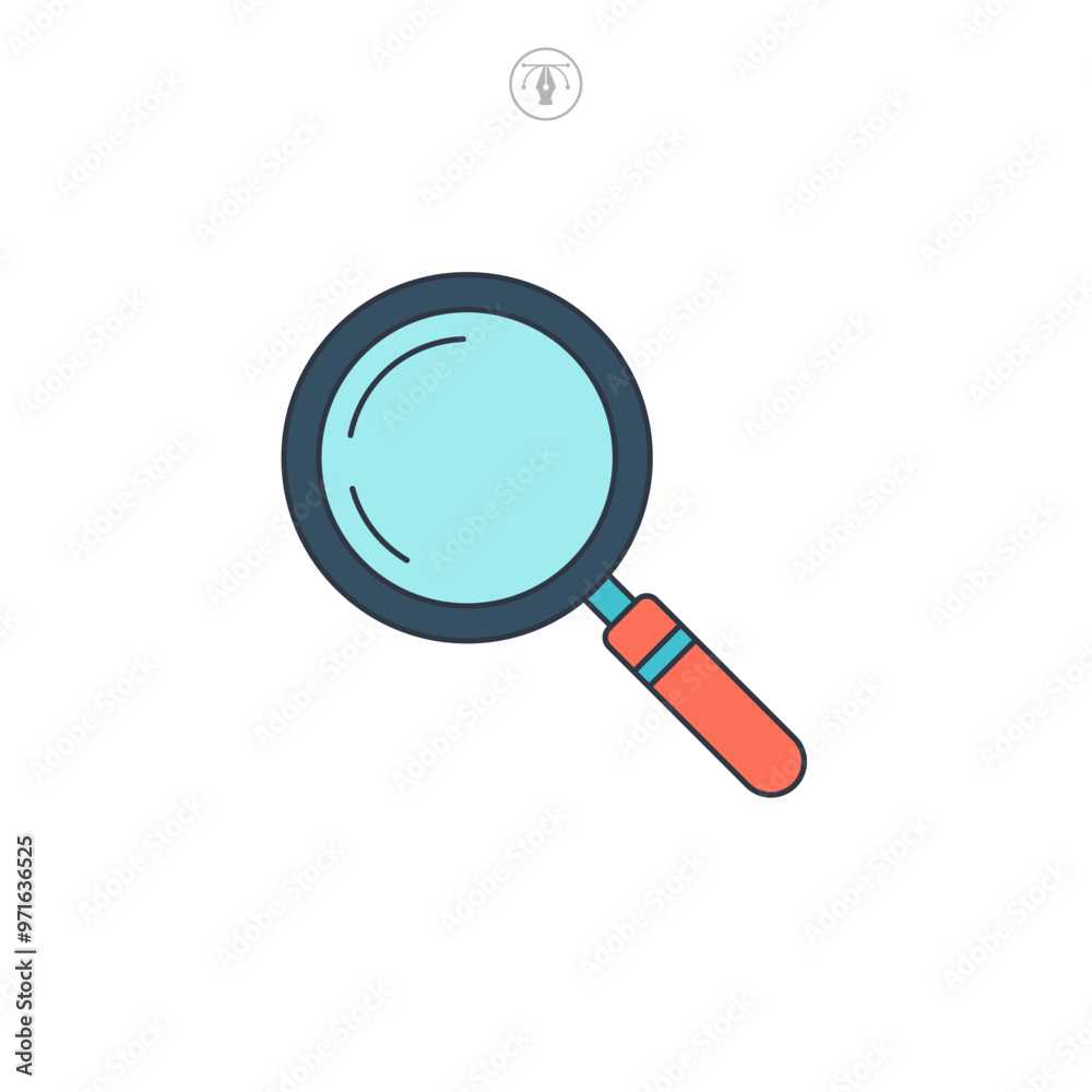 Magnifying Glass icon symbol vector illustration isolated on white background Magnifying Glass icon symbol vector illustration isolated on white background