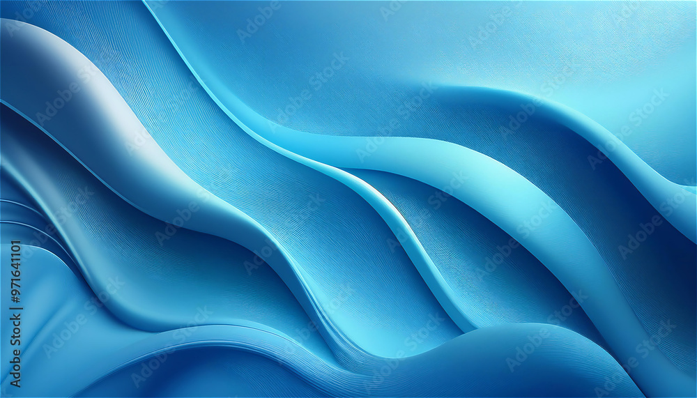 Obraz premium 波打つ青の写真,シンプルかつ美しい,陰影もあり立体的