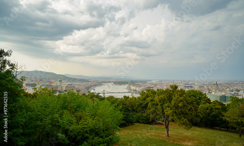 panoramic view of Budapest from Gellert Hill