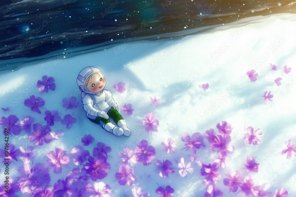 Futuristic Robot in Snowy Landscape - AI and Nature Fusion Futuristic Robot in Snowy Landscape - AI and Nature Fusion