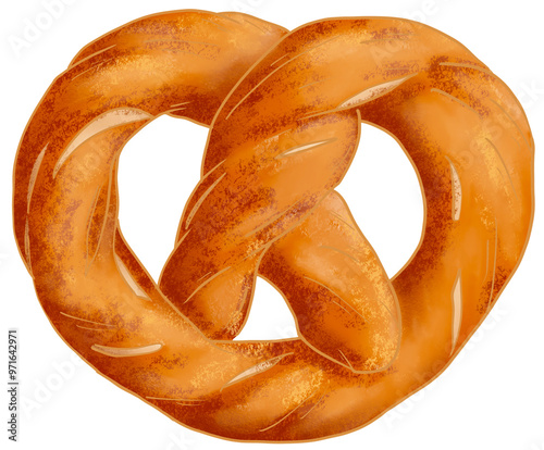Isolated Pretzel clip art