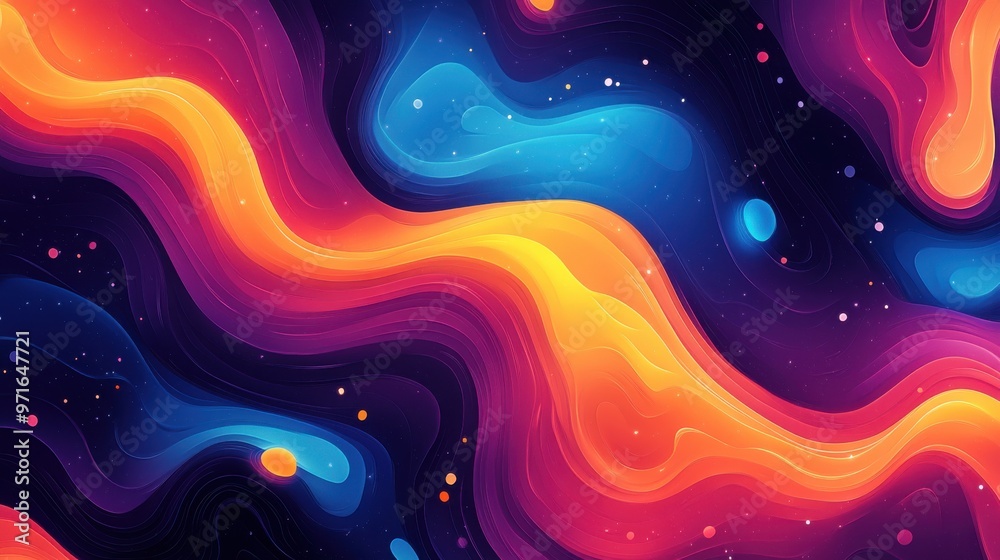 A vibrant background with abstract shapes and dynamic colors, perfect for digital content A vibrant background with abstract shapes and dynamic colors, perfect for digital content