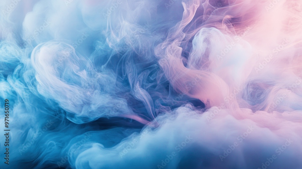 Fototapeta premium Abstract Swirling Blue and Pink Smoke