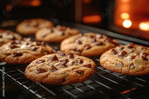 baked cookies in the oven