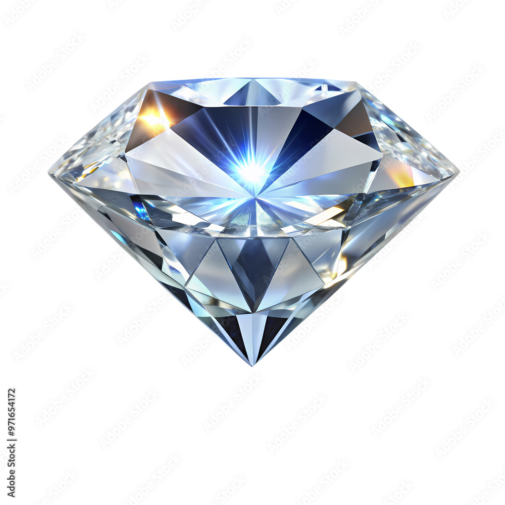 a sparkling diamond, isolated on a white background a sparkling diamond, isolated on a white background