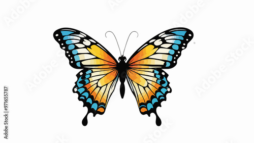 1709682Colorful Butterfly Vector Illustration