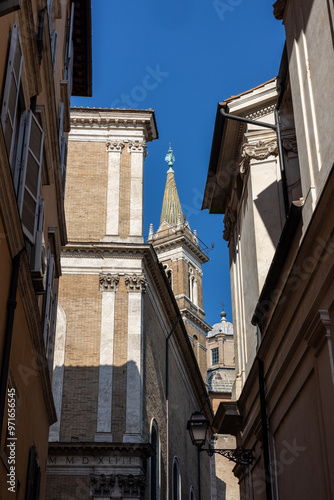 The cityscape in Rome Through The Walking Streets