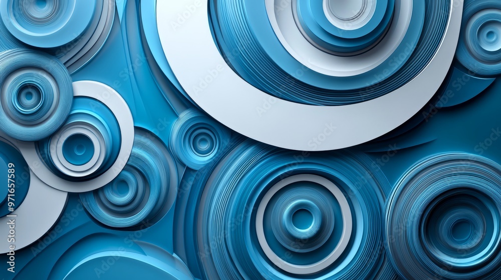 Interwoven spirals and circles. Geometric art shapes in glass morphist style. Abstract vector design elements. 3D generative ai Interwoven spirals and circles. Geometric art shapes in glass morphist style. Abstract vector design elements. 3D generative ai