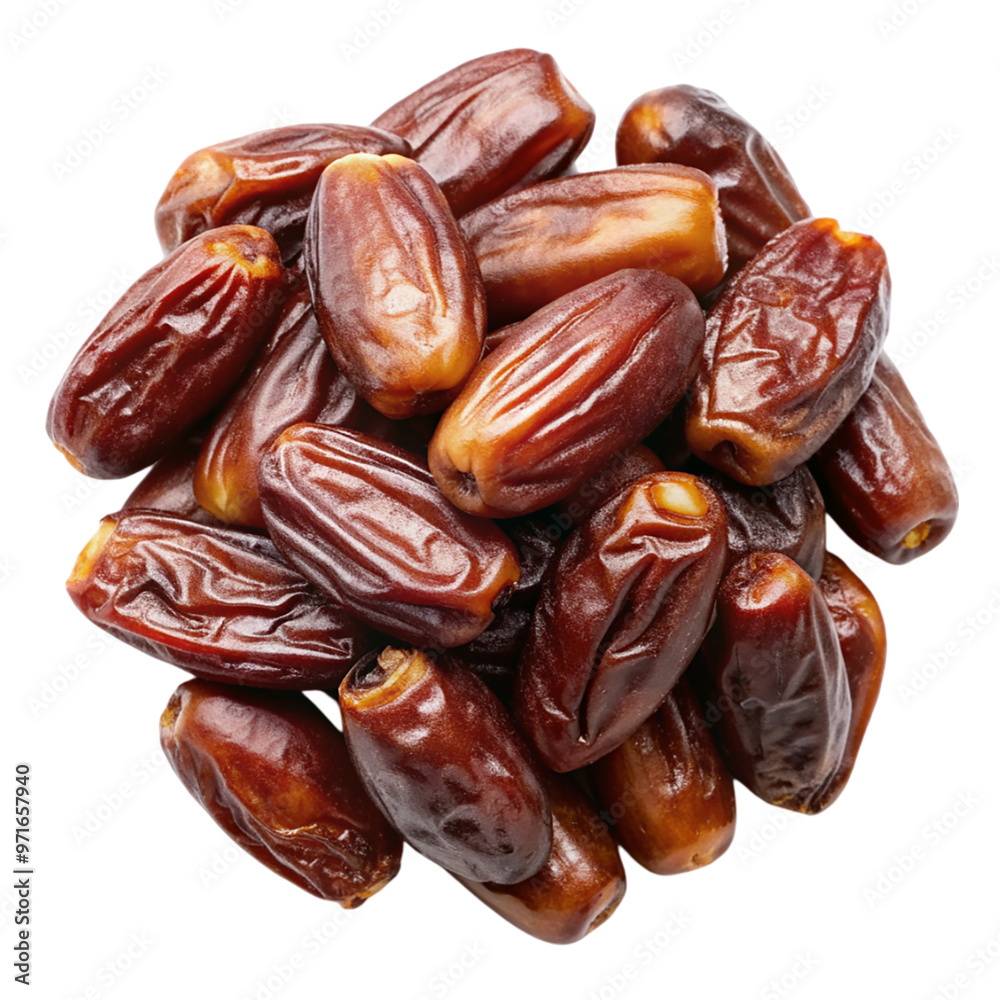 Pitted dates isolated on white from above Isolated on transparent background. Pitted dates isolated on white from above Isolated on transparent background.