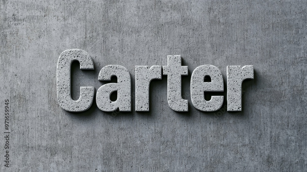 Fototapeta premium Concrete personalized name postcard perfect for decor.