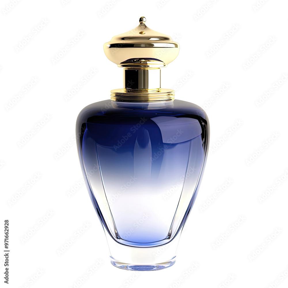 Elegant blue perfume bottle Elegant blue perfume bottle