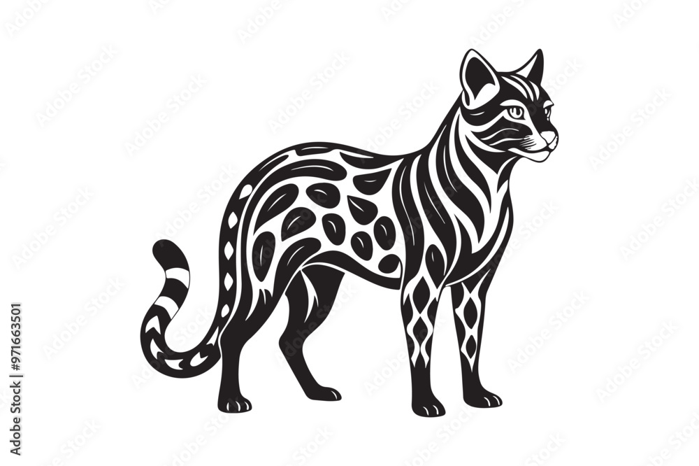 Ocelot silhouette vector illustration, Ocelot silhouette vector, Ocelot silhouette PNG Ocelot silhouette vector illustration, Ocelot silhouette vector, Ocelot silhouette PNG