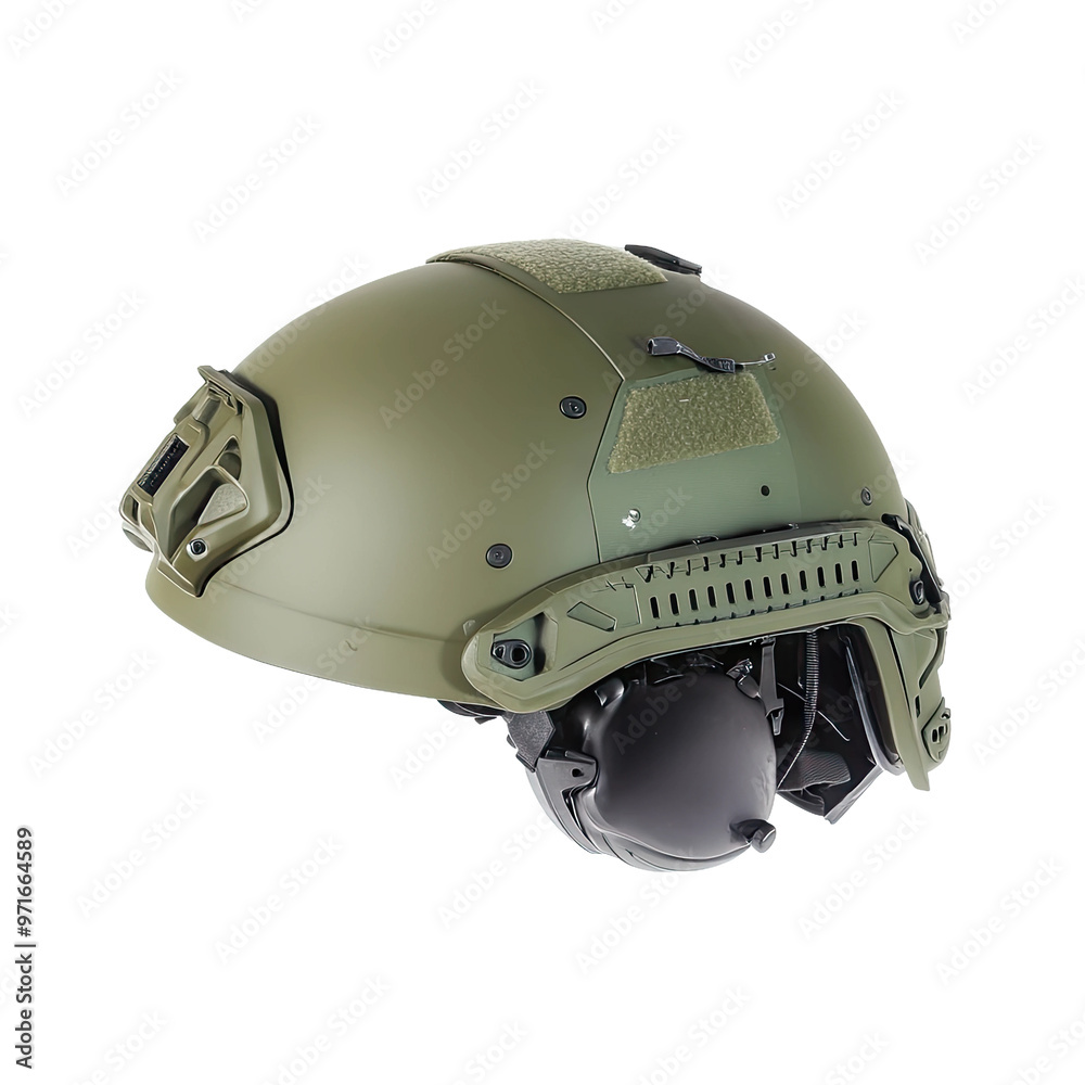 Fototapeta premium Green military helmet