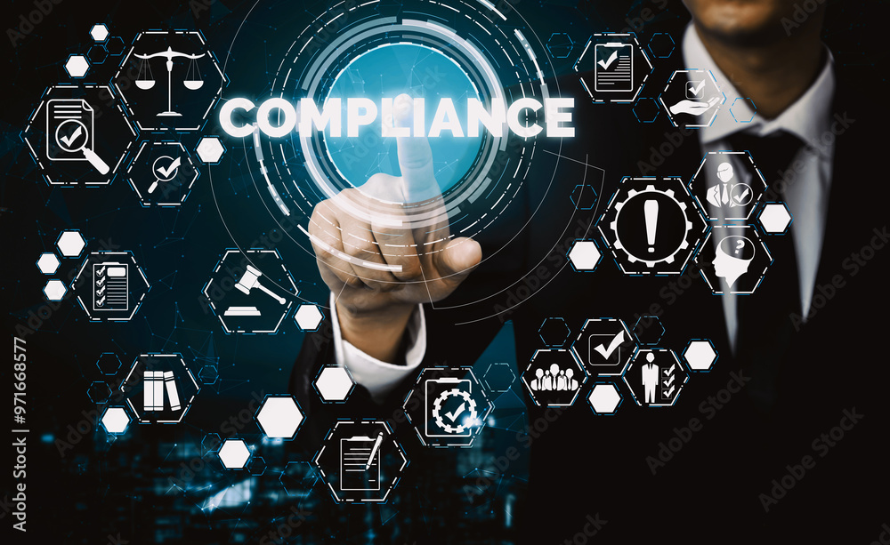 Compliance rule law and regulation graphic interface for business quality policy planning to meet international standard. uds Compliance rule law and regulation graphic interface for business quality policy planning to meet international standard. uds