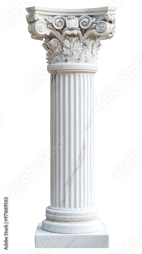 PNG White marble Tuscan pillar architecture ancient column.