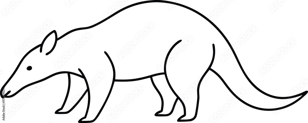 Fototapeta premium Adventures of the Hungry Anteater in Vector Art