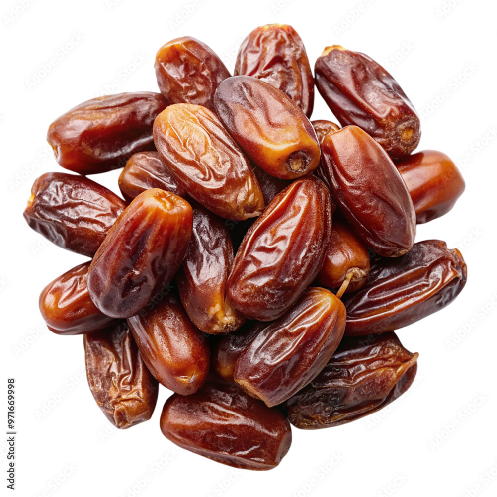 Pitted dates isolated on white from above Isolated on transparent background. Pitted dates isolated on white from above Isolated on transparent background.