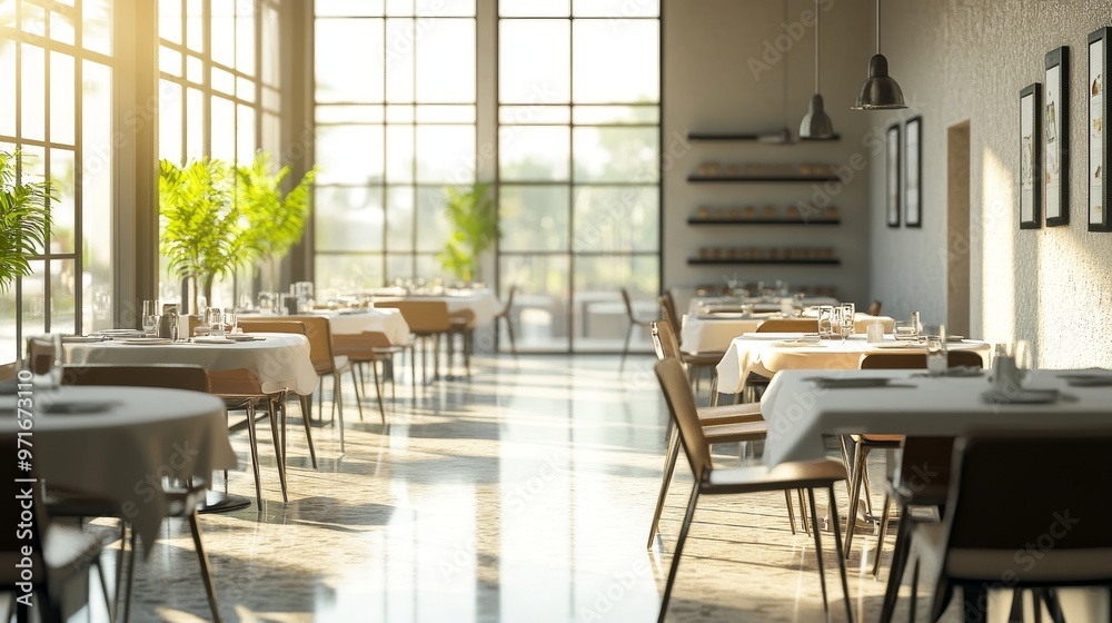 Modern new empty restaurant interior Modern new empty restaurant interior