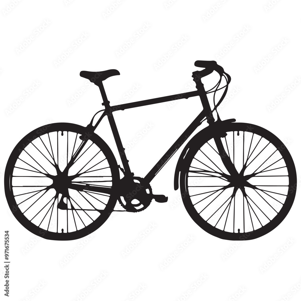Fototapeta premium Bicycle icon bike vector symbol, Modern and editable bicycle icon
