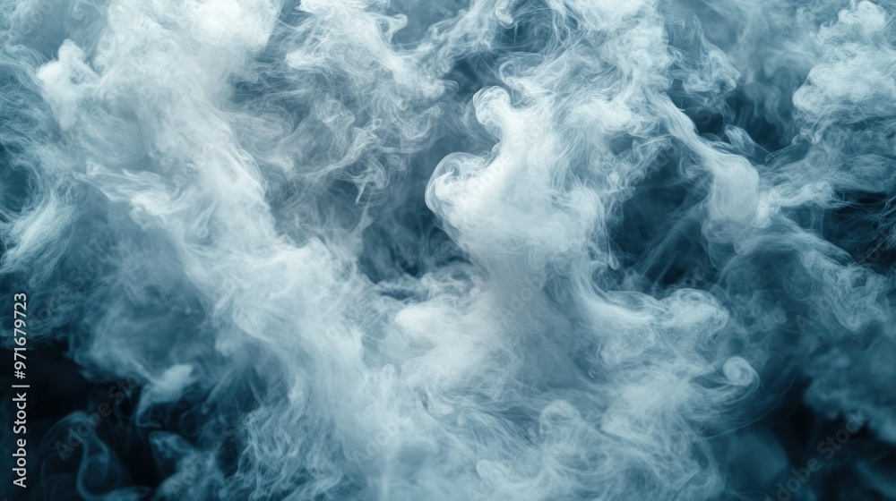 Abstract Swirling White Smoke Against a Dark Background Abstract Swirling White Smoke Against a Dark Background