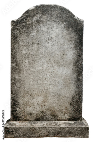 PNG Weathered gray stone tombstone