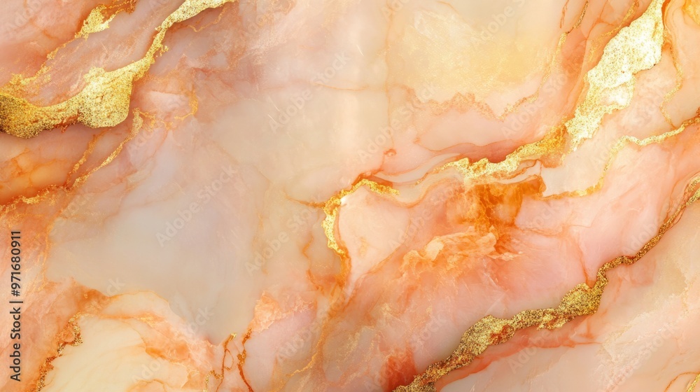 Peach and gold marble texture, warm and elegant marble generative ai Peach and gold marble texture, warm and elegant marble generative ai